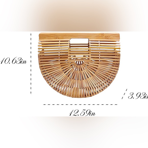 NWOT Samuel Ark Bamboo Handbag/Purse - Picture 3 of 11